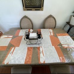 Beautiful Wooden Table Set