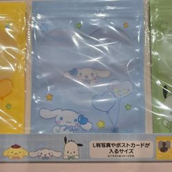 Sanrio Enjoy Idol Series Kuji Lottery Prize
Ziplock Goody Party Bag Pouches with heart clear windows
 Pompompurin, Cinnamoroll POCHACCO
