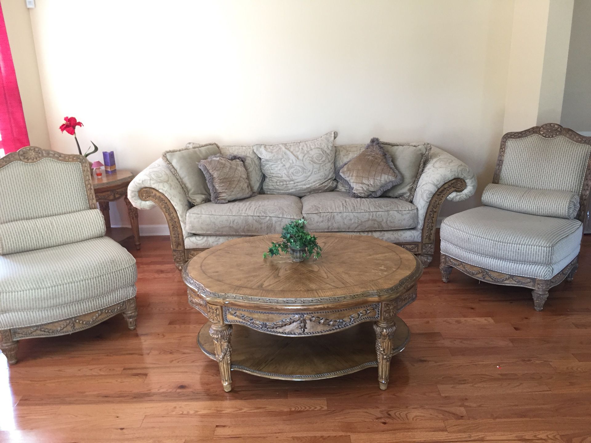 Beautiful Tan Living room Sofa Set