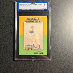 Willie Mays 1980 Baseball Immortals Card-Graded 7