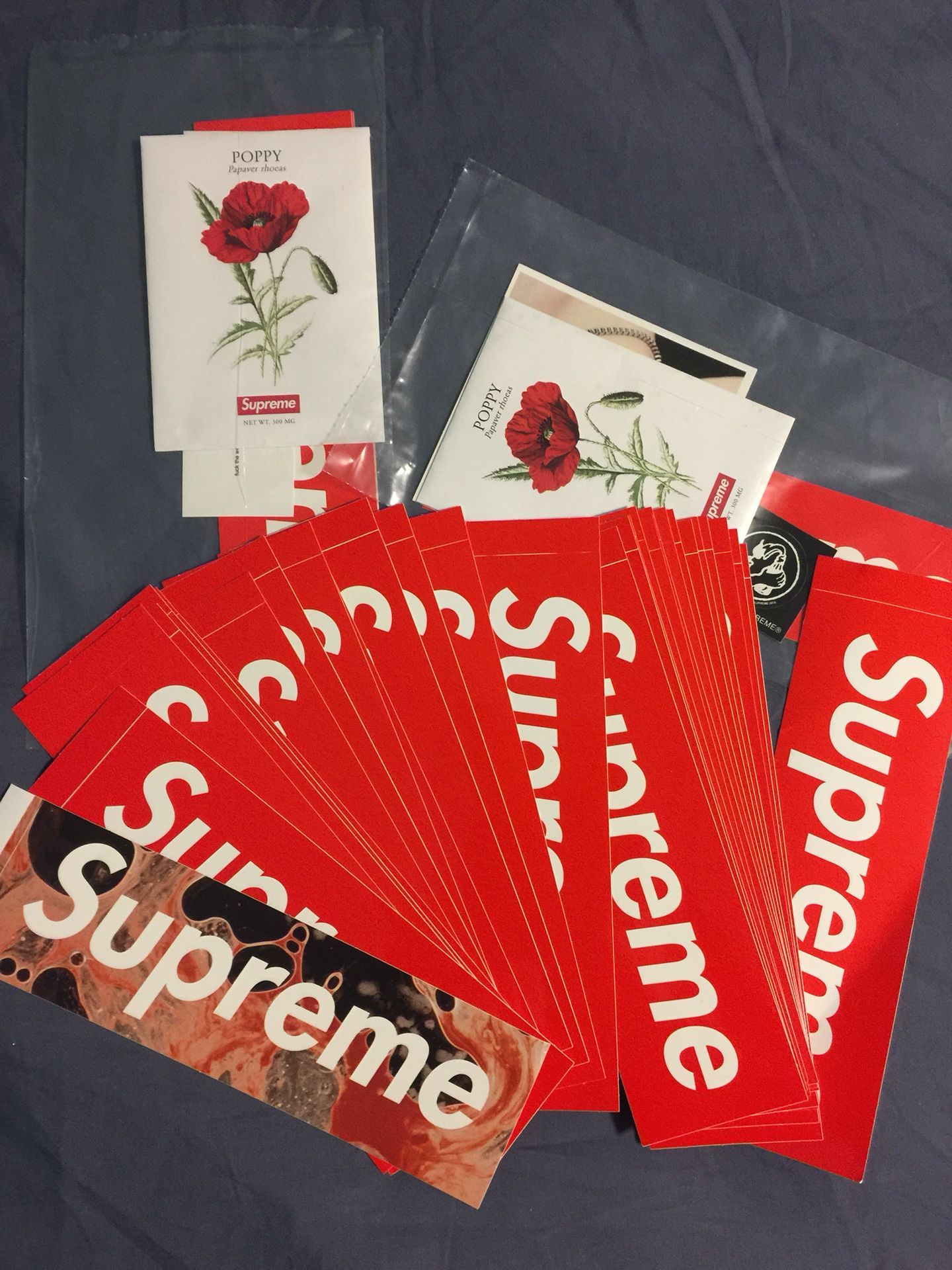 Supreme Poppy Seeds and Stickers