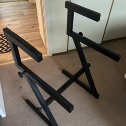 Dual Keyboard Synthesizer Stand 