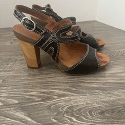 NAYA Women’s ‘Cecelia’ Strappy Heel Leather Open Toe Sandals Size 7M