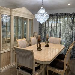 Dining Table And Hutch