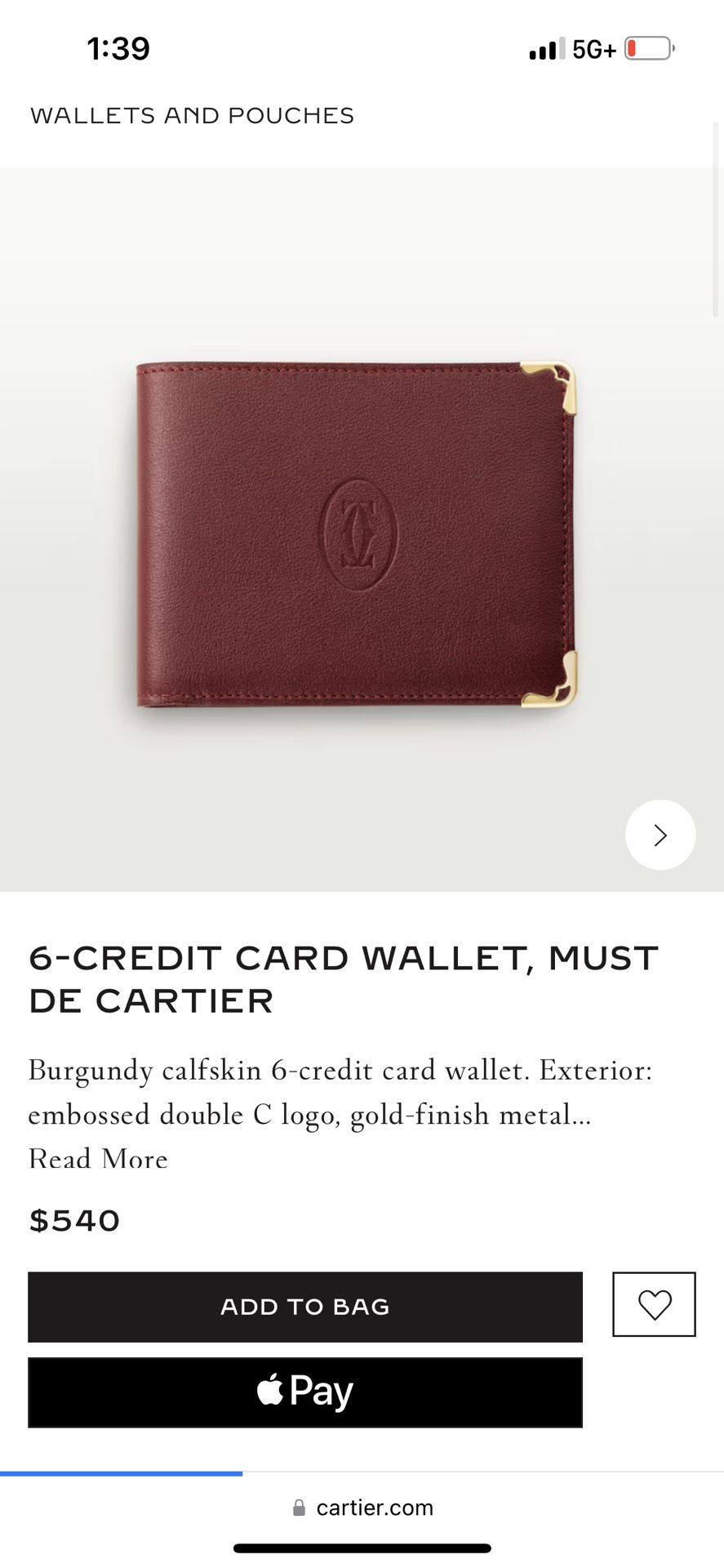 Cartier Bifold Wallet