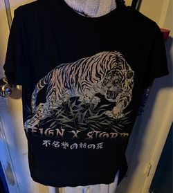 5$ 100% cotton Tiger Graphic Black T-Shirt (S)
