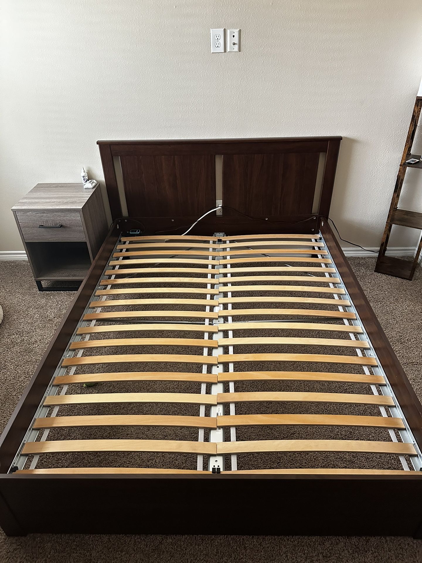IKEA SONGESAND Bed frame, brown/Luröy, Queen