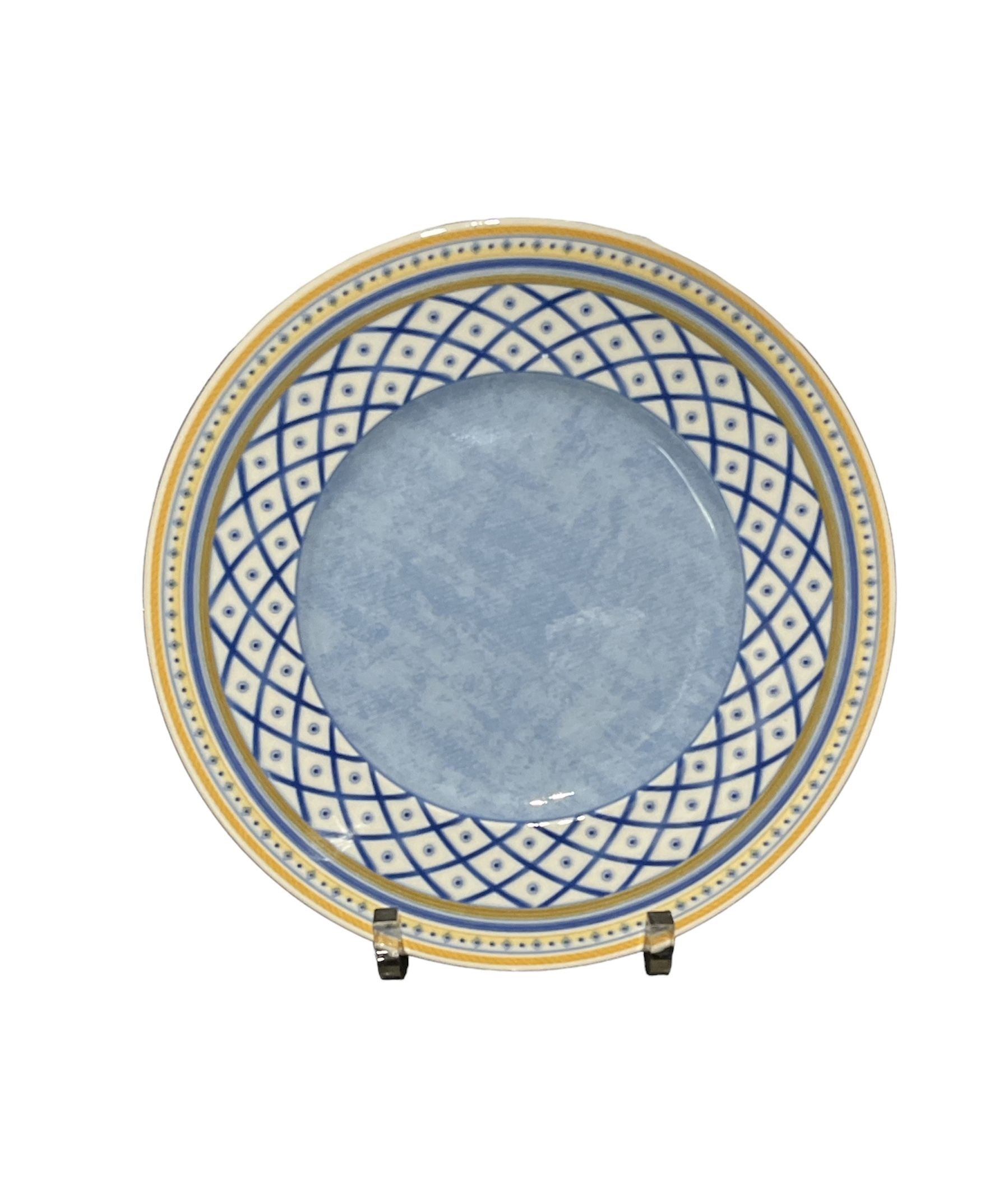 VILLEROY & BOCH PERPIGNAN Blue 7" Plate Design Collection Set Of 3
