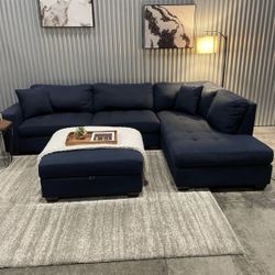 Thomasville Miles 3-Piece Sectional (Blue) *FREE DELIVERY 🚚 *