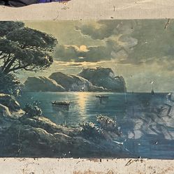 Antique Oil Painting Without Frame 
