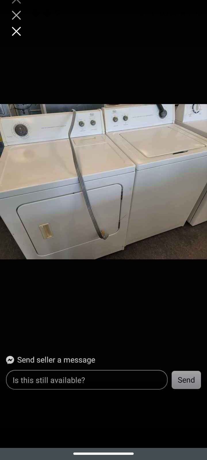 Matching Washer And Electric Dryer 