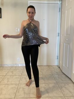 Black Sparkling Top One Size