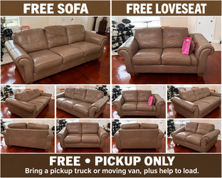 FREE Sofa & Loveseat – Pickup Only