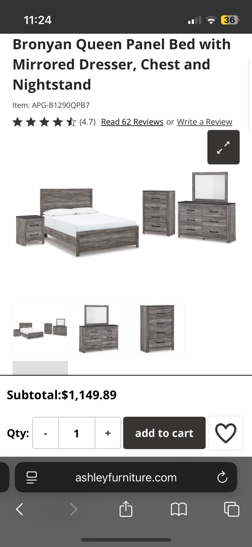 4 Piece Bedroom Set