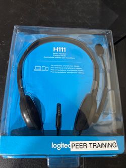 Logitech H111 Stereo Headset with Microphone 3.5mm Wired Headphones
