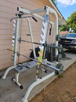 Smith machine squat rack home gym