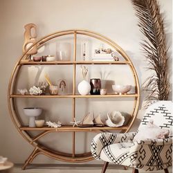 Rattan bookcase