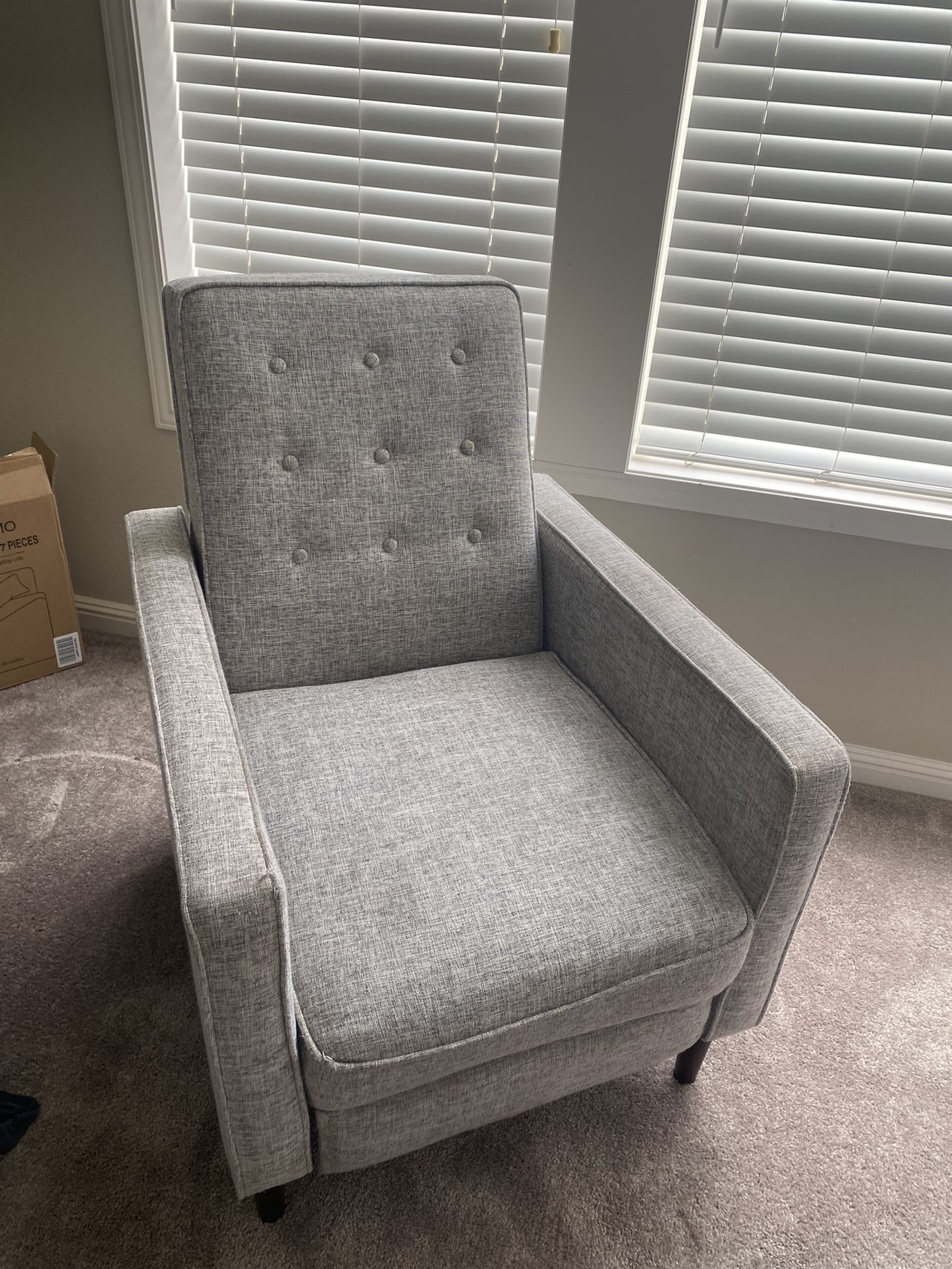 Gray Fabric Recliner