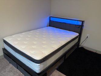 Brand new full size led bed frame