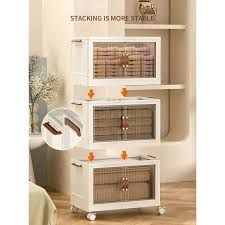 📦 2 New EnHomee 50QT Storage Bins with Wheels – Clear Plastic – NIB