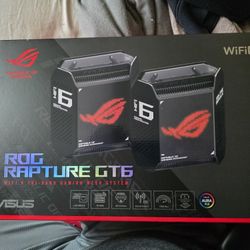 ASUS ROG Rapture GT6 WiFi 6 Tri-Band Gaming Mesh Router 10000Mbps Aura RGB