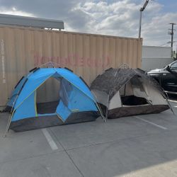 New In Box $40 Each 3 Person Instant Popup Camping Tent Camo Or Blue