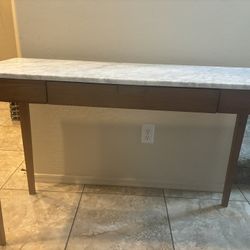 Marble Top Console/Entry Table With Drawer OBO 