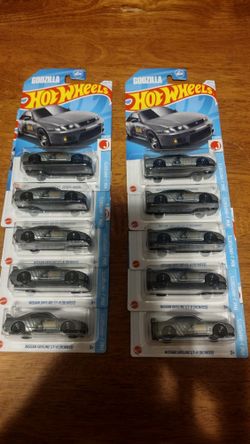Hot Wheels 2024 Nissan Skyline GT-R (BCNR33) Godzilla lot of 10