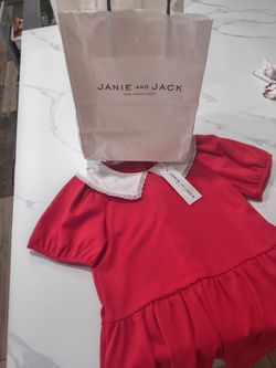 NWT JANIE AND JACK GIRL Red Dress Size 4