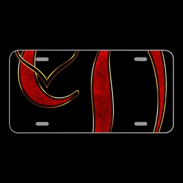 License Plate Novelty Car Front Alphabet Letter Initial Heart