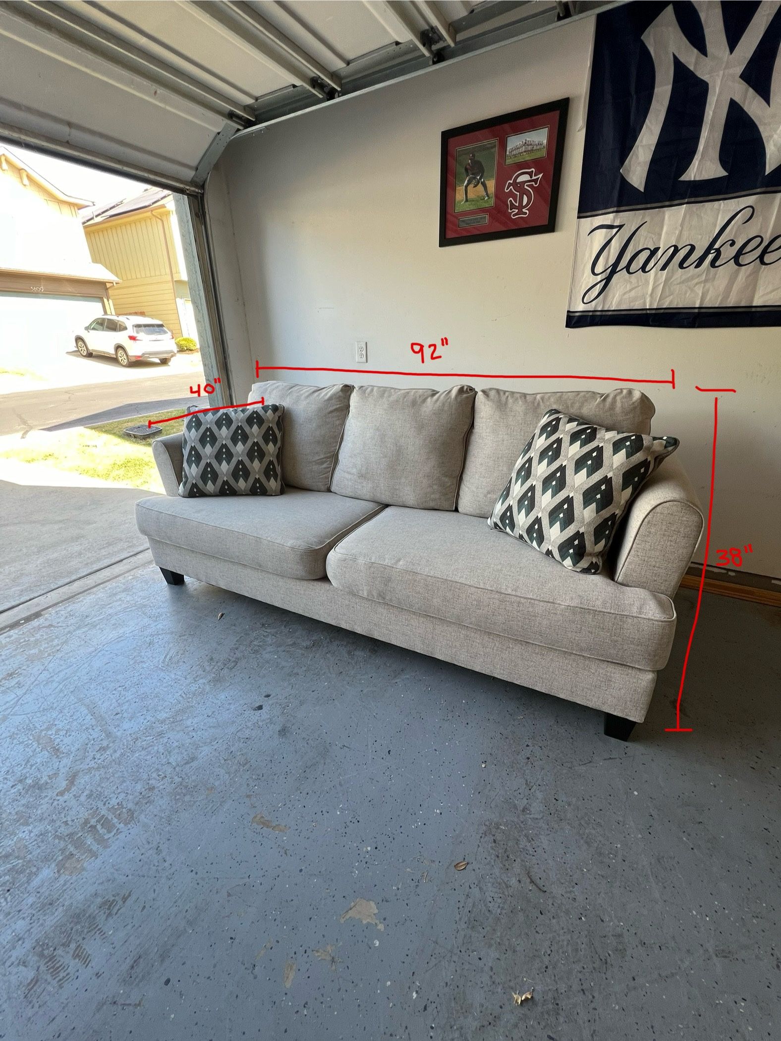 Light Grey 3 Seater Sofa