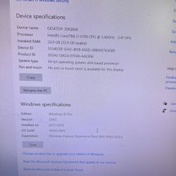 Dell Optiplex 7040 24gb RAM 250gb HD DVD-RW Windows 10 Pro
