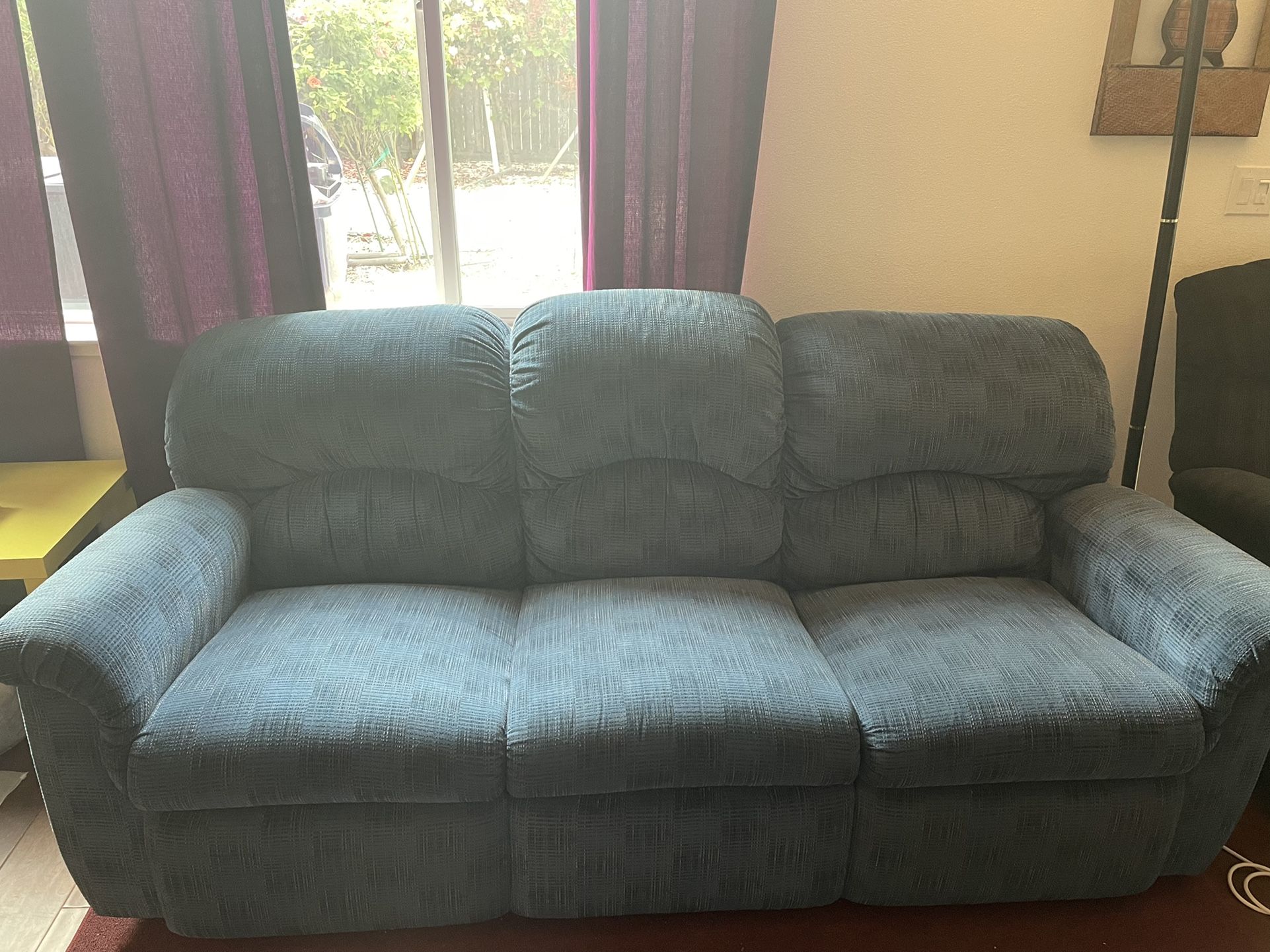 Blue La-Z-Boy Reclining Couch / Sofa