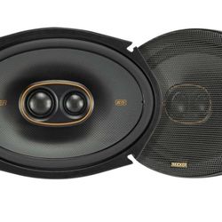 Kicker 51KSC69304 KS-Series 6x9 3-Way Speakers with 1" and .75" tweeters, 4-Ohm, Pair