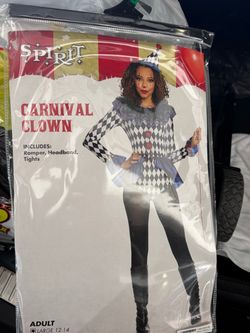 Spirit Carnival Clown Halloween Costume Adult Large