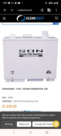 Sonozaire Odor Neutralizers generators.