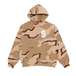 Supreme $ Hooded Sweatshirt Desert Camo Size M