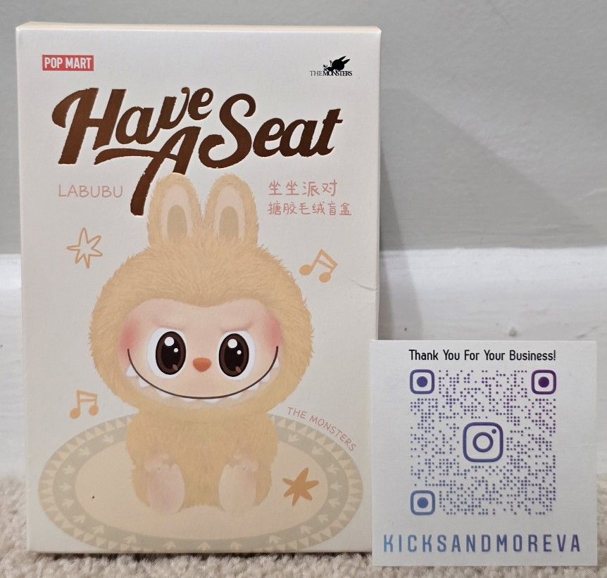 Labubu have a seat vinyl plush blind box