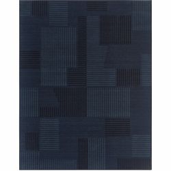 Casa Azul Navy Tumble Rug (8x10) with Pad included