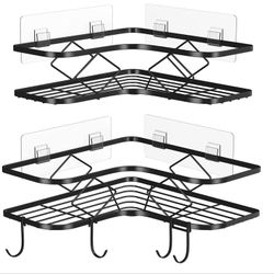 Kadolina corner shower caddy, black
