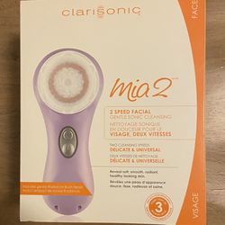 Clarisonic Mia 2 Sonic Facial Skin Cleansing Brush System, 2 Speeds (Lavender)