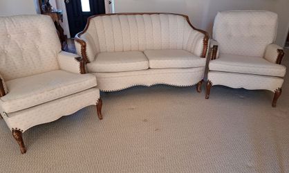 Vintage settee and two chairs