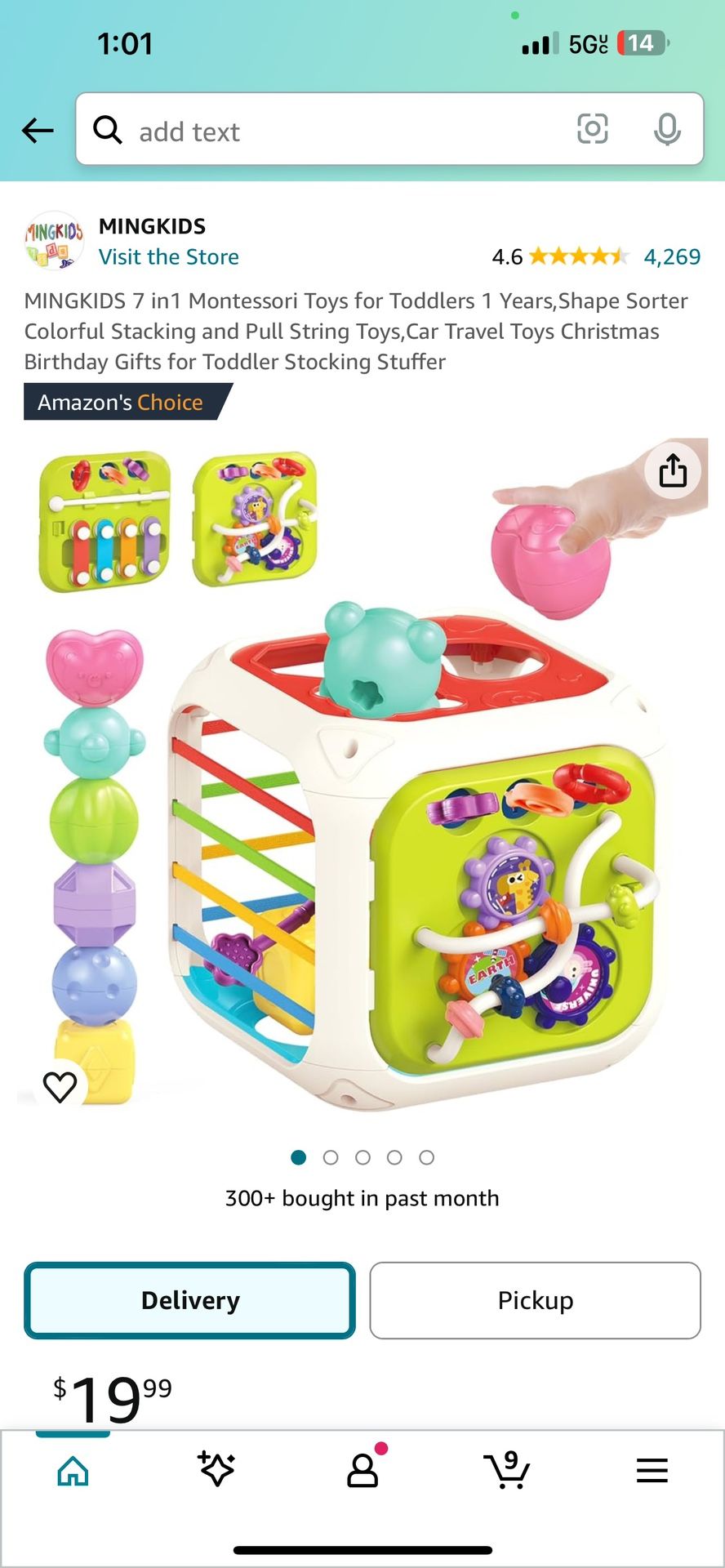 Learning Toy For Toddlers 7 In 1 Shape Sorter 