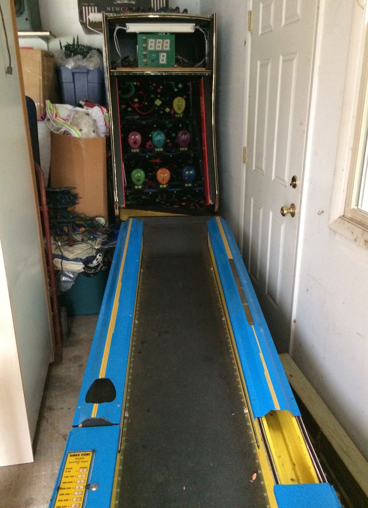 Arcade style SKEE-BALL machine