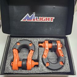 Nilight 2 Pack 3/4" Mega D-Ring Shackle with 7/8" Screw Pin 