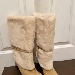 Ralph Lauren Fur Boots 8