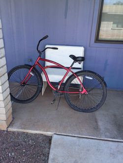 Red beach cruiser
