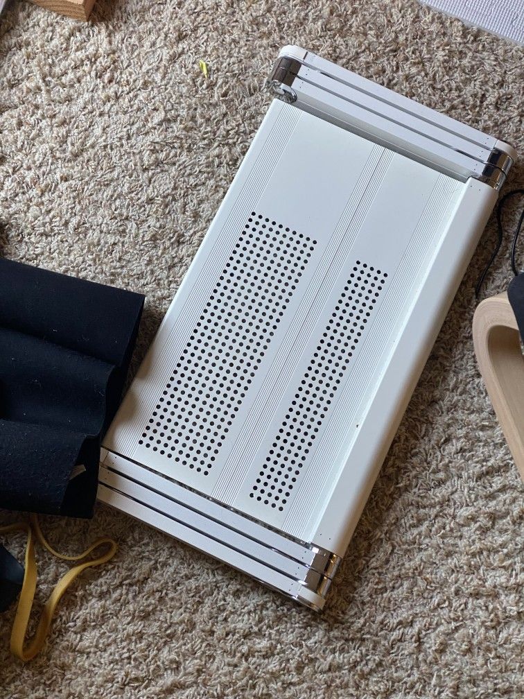 back BackPainHelp Posture Laptop Stand, Adjustable Aluminium Computer Riser, Laptops 10 15 17inches, Ergonomic Laptop Holder and Laptop Desk Tray Tabl