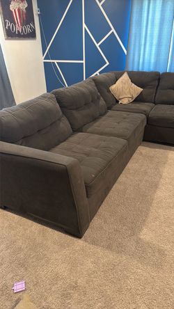 Dark gray couches