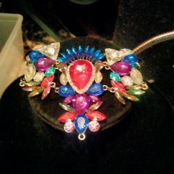 Beautiful Vintage Rhinestone Choker /Bracelet